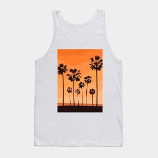 Tropical trees silhouette Tank Top